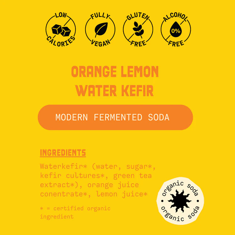 Del Sol water kefir arancia e limone fermentato naturale analcolico – 25 cl